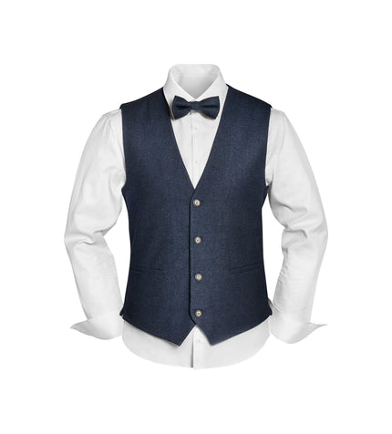 Set Weste,Fliege+Tuch Uni