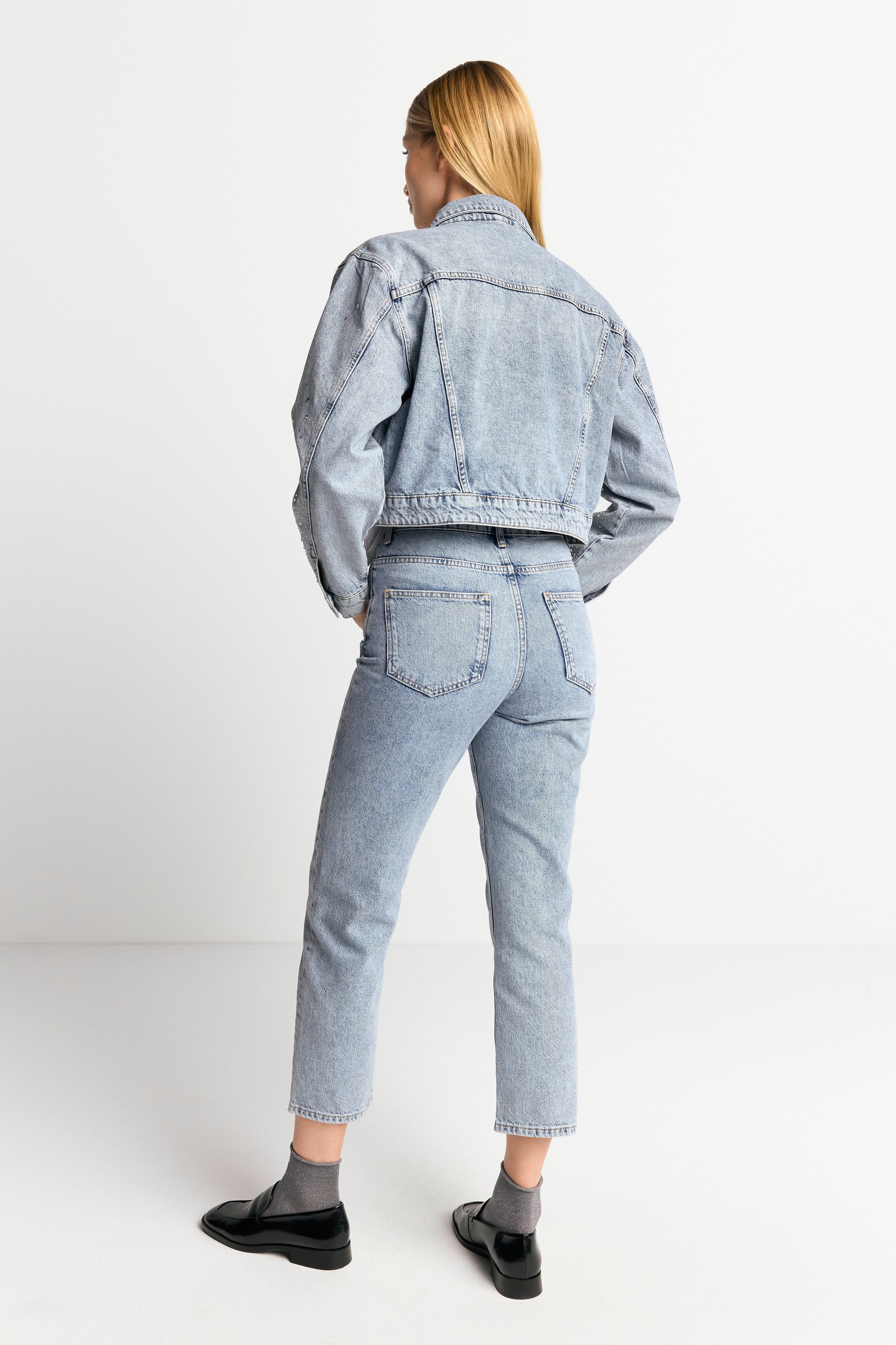 Jeansjacke - Rhinestone