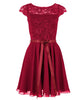 Cocktailkleid  -  Spitze und  Chiffon