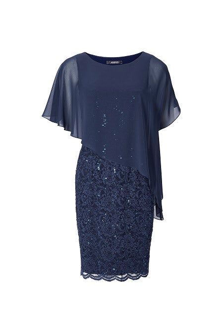 Cocktailkleid mit Überwurf