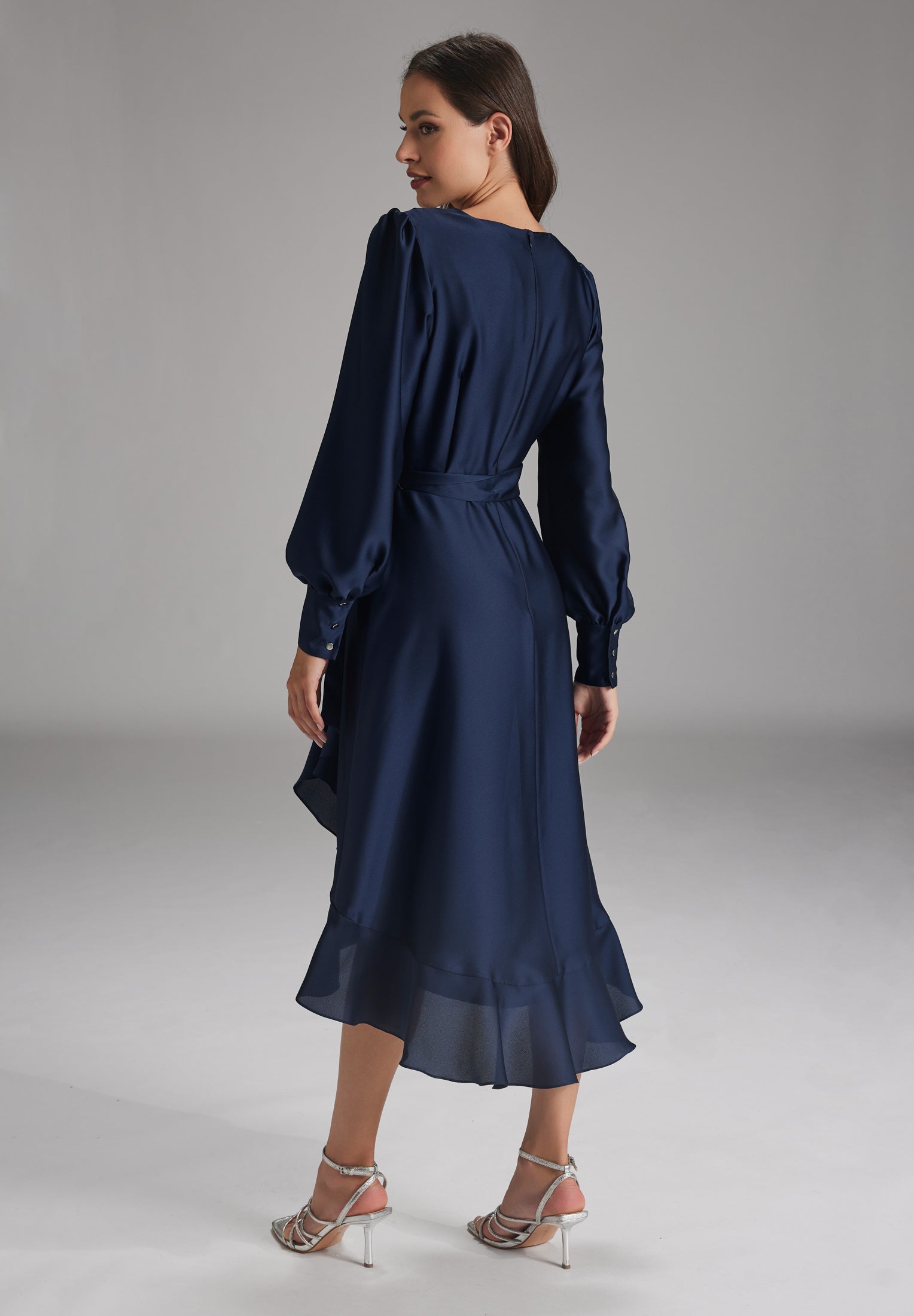 Vokuhila-Kleid - Satin