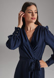 Vokuhila-Kleid - Satin