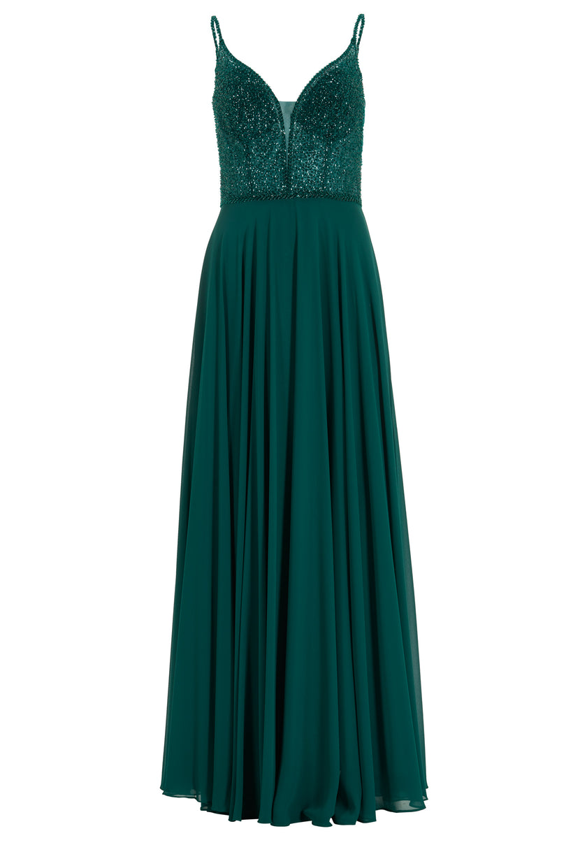 Abendkleid - Materialmix