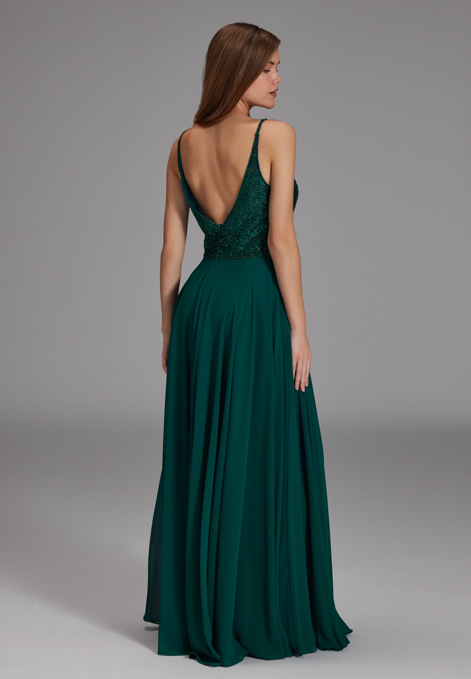 Abendkleid - Materialmix