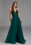 Abendkleid - Materialmix