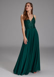 Abendkleid - Materialmix