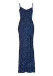 Abendkleid - Mesheinsätze