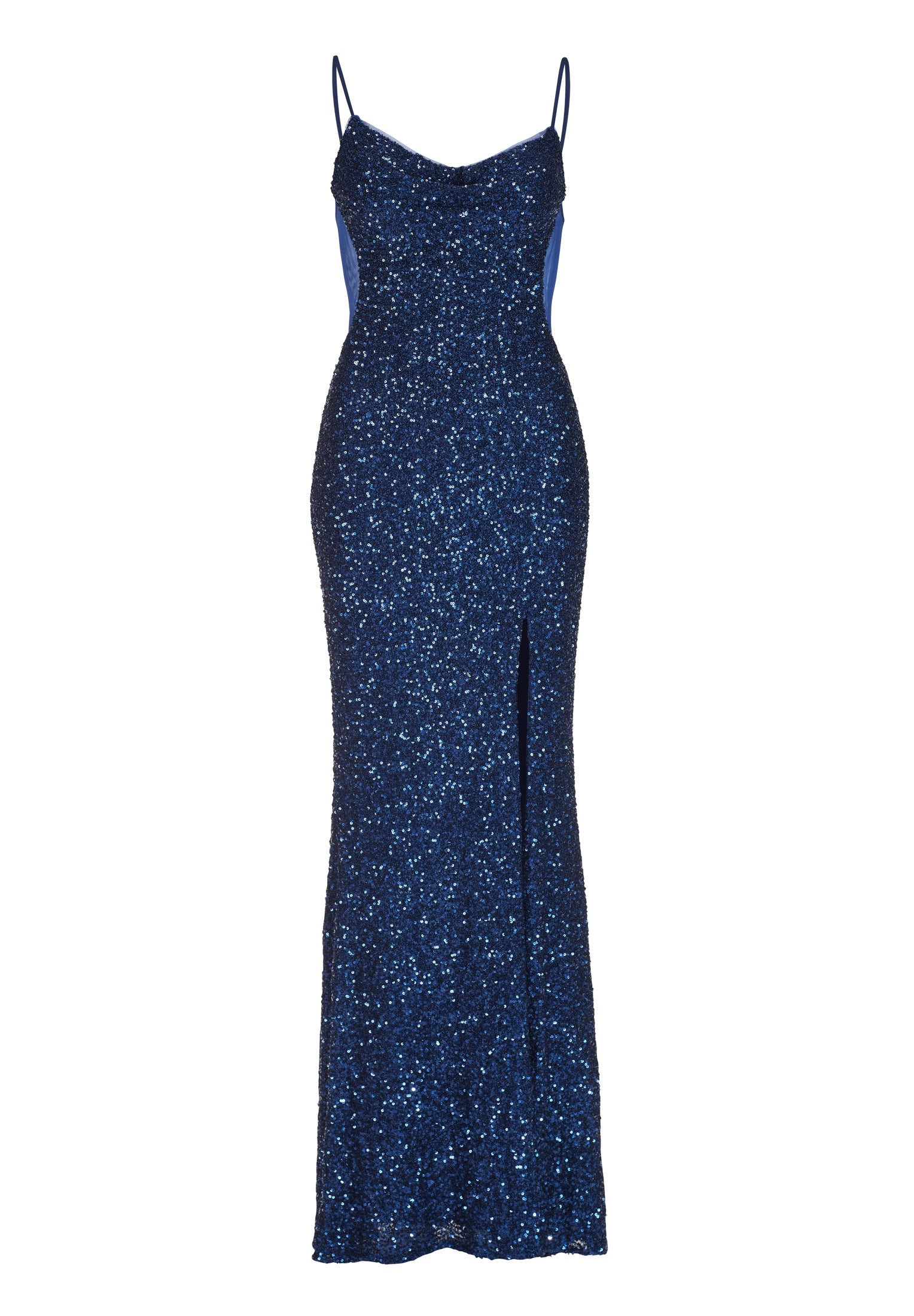 Abendkleid - Mesheinsätze