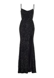 Abendkleid - Mesheinsätze
