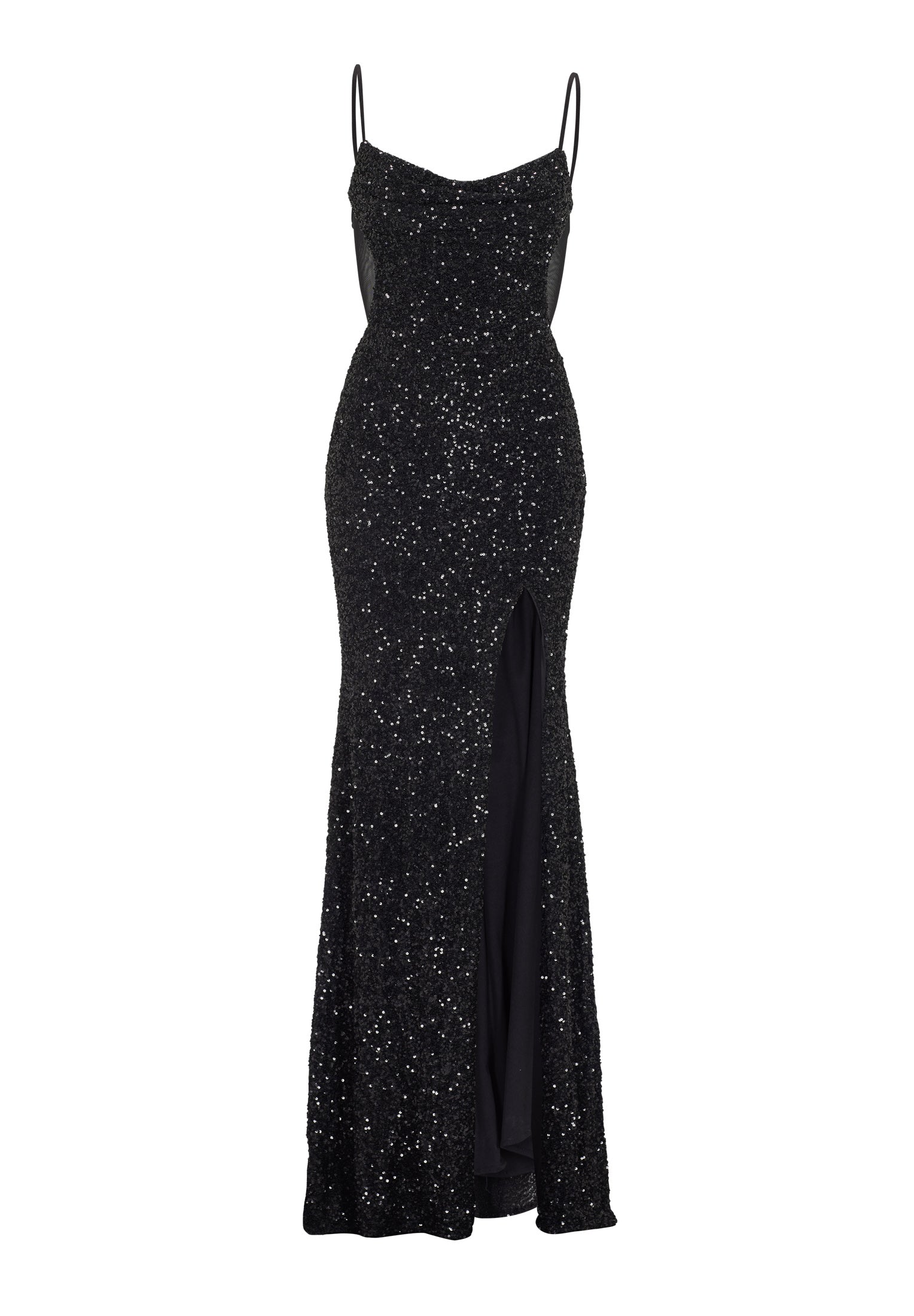 Abendkleid - Mesheinsätze