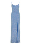 Abendkleid - Mesheinsätze