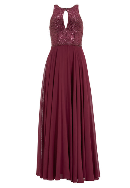 Abendkleid -  Stickerei und Cut-Out