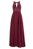 Abendkleid -  Stickerei und Cut-Out