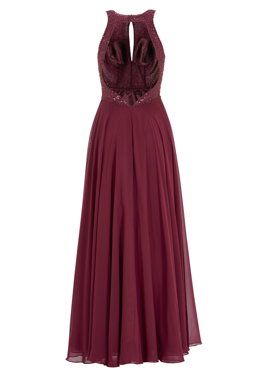 Abendkleid -  Stickerei und Cut-Out