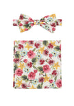 Set - Fliege+Tuch -  Blumen