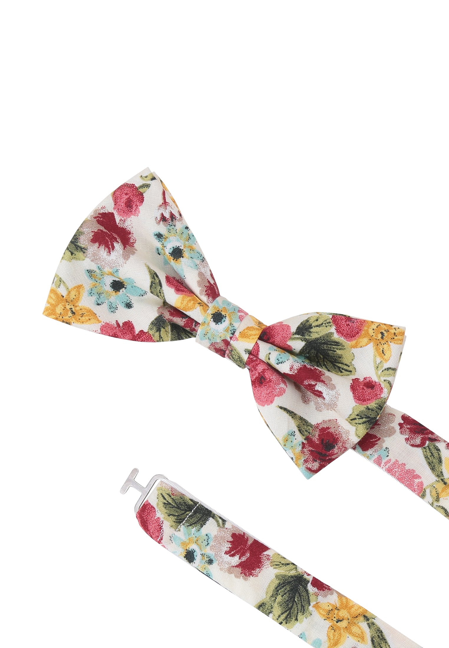 Set - Fliege+Tuch -  Blumen