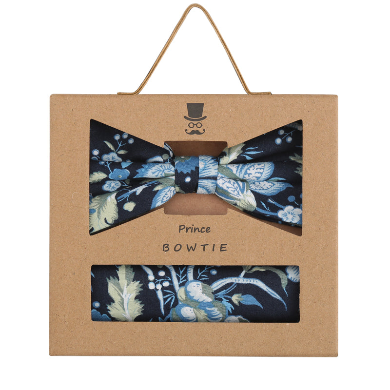 Set - Fliege+Tuch -  Blumen
