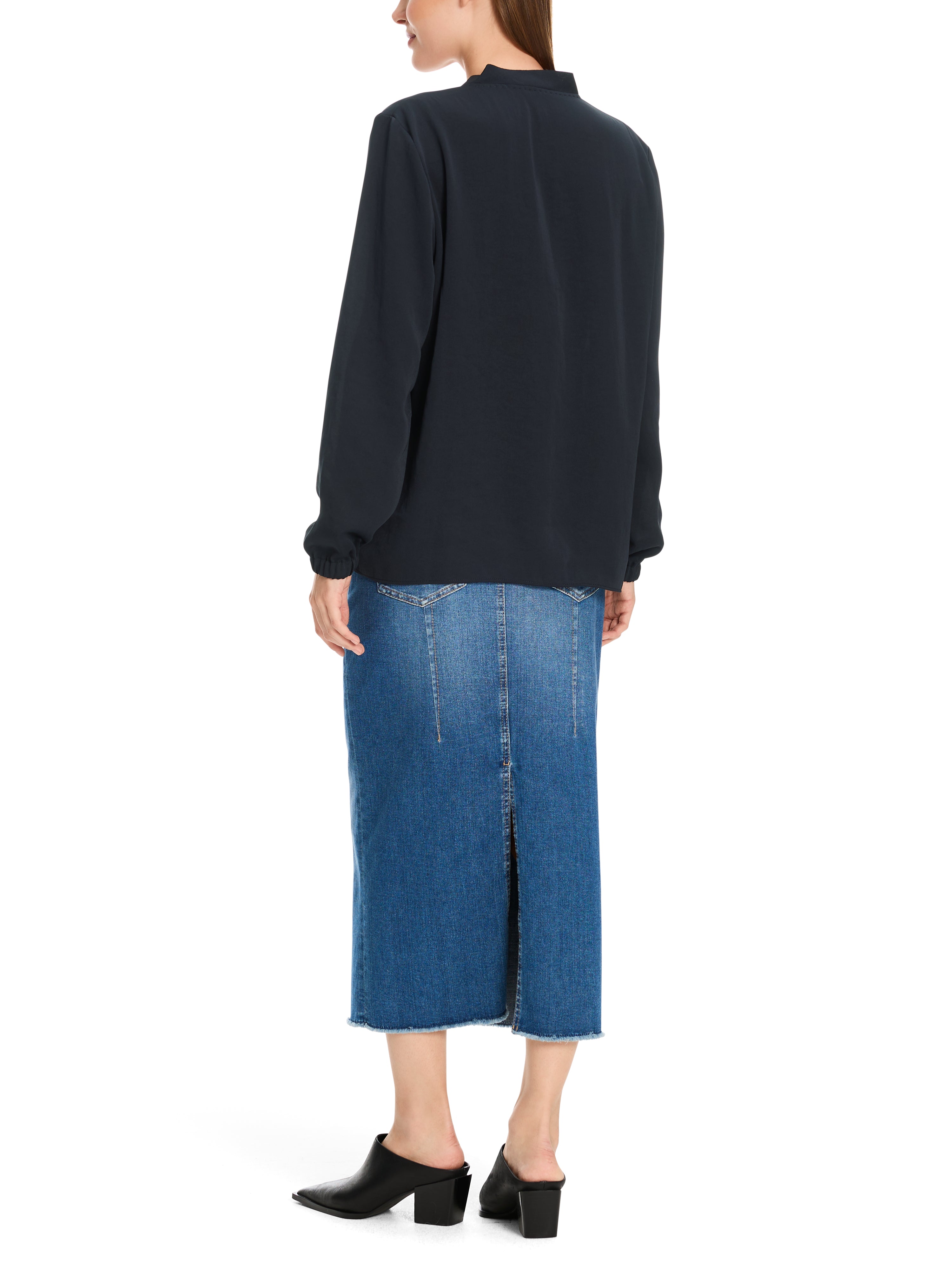 Bluse - Loose Fit - unifarben