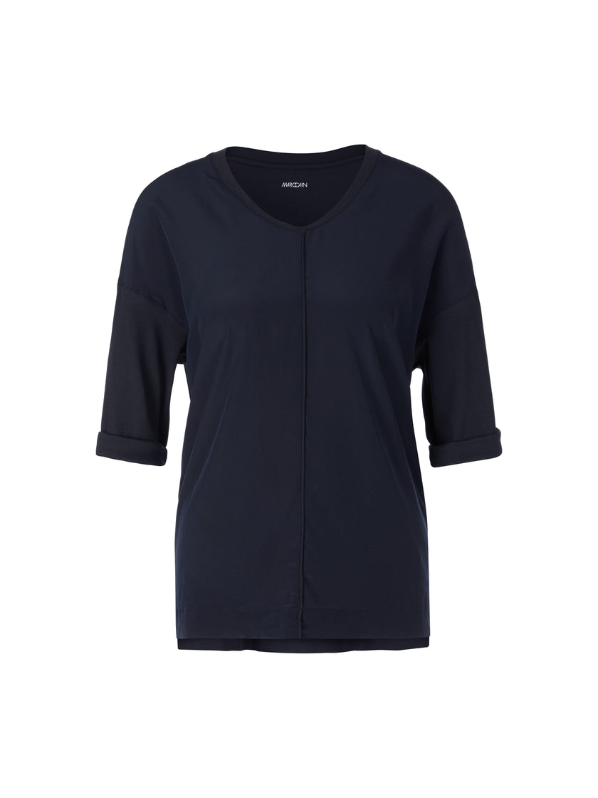 Blusenshirt  - Material-Mix