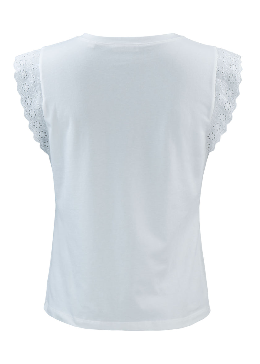 T-Shirt - Spitzenbesatz