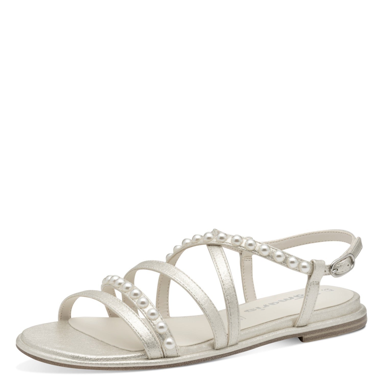 Da.-Sandalette - Perlenbesatz