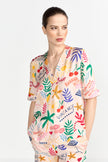 Schlupfbluse - V-Neck