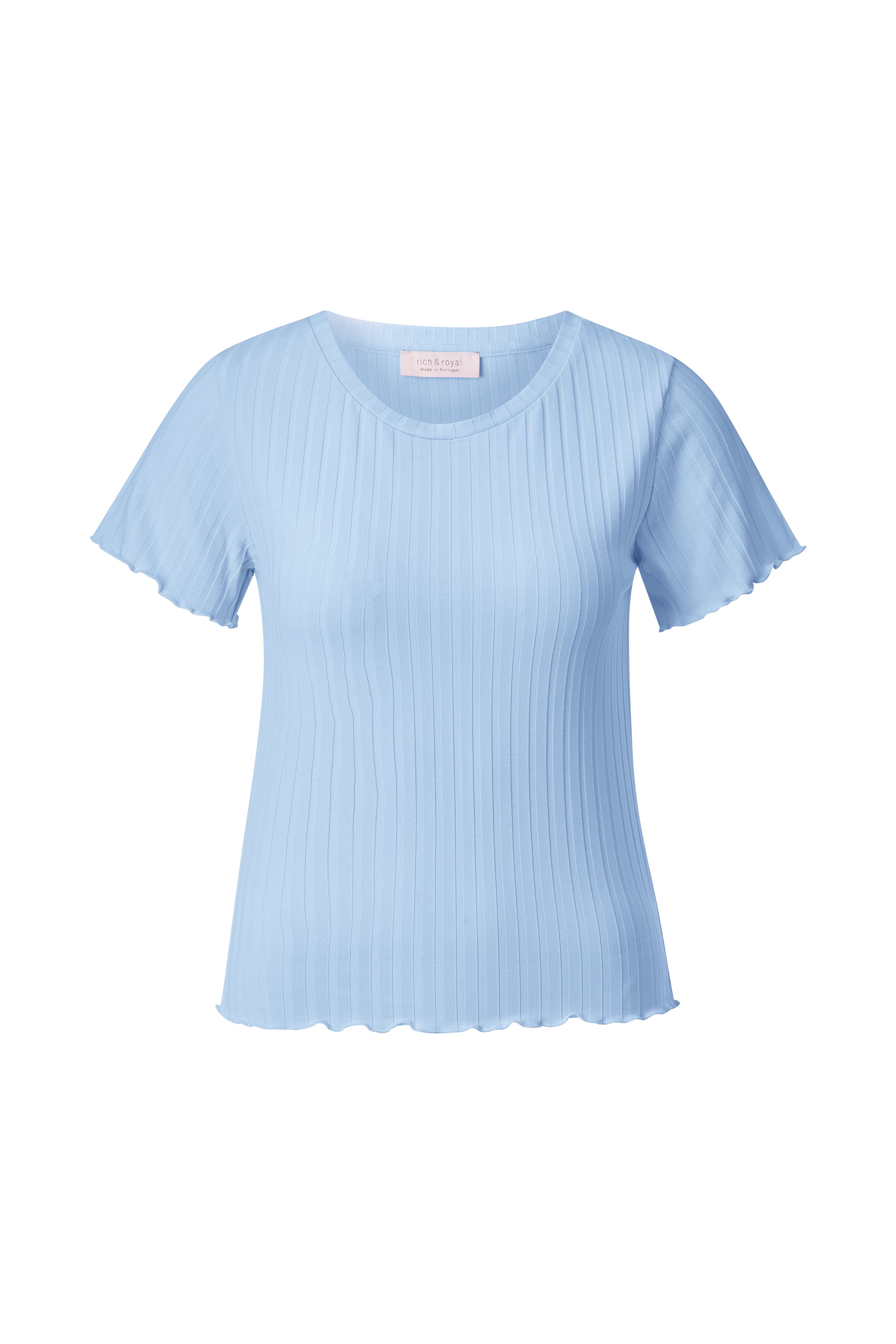 Rib T-Shirt - Muschelsaum