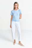 Rib T-Shirt - Muschelsaum