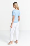 Rib T-Shirt - Muschelsaum