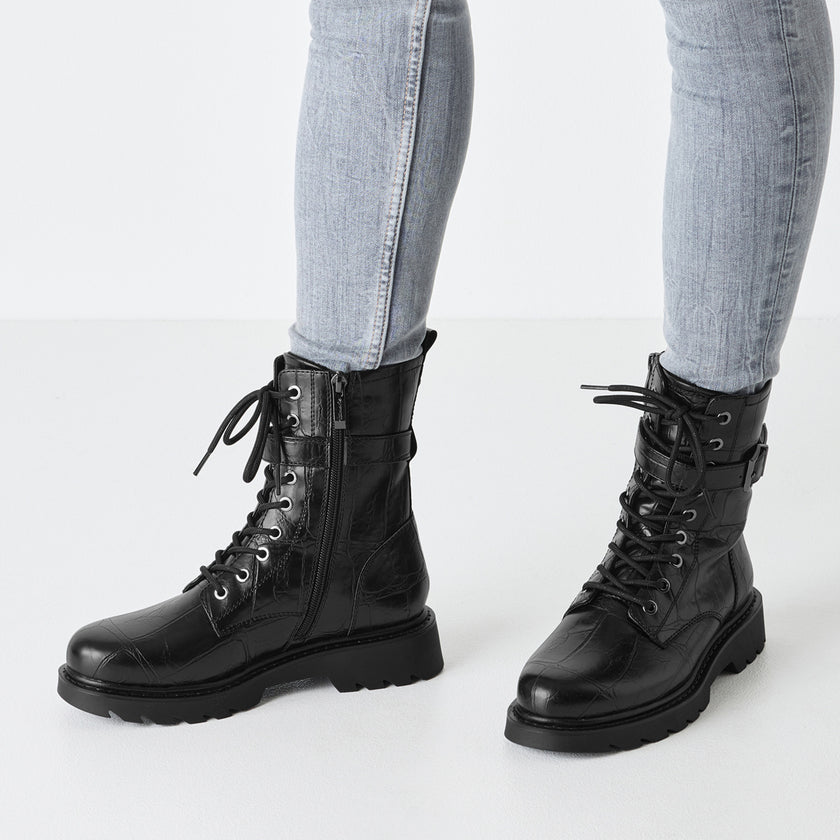 Schnürboots - Lederimitat