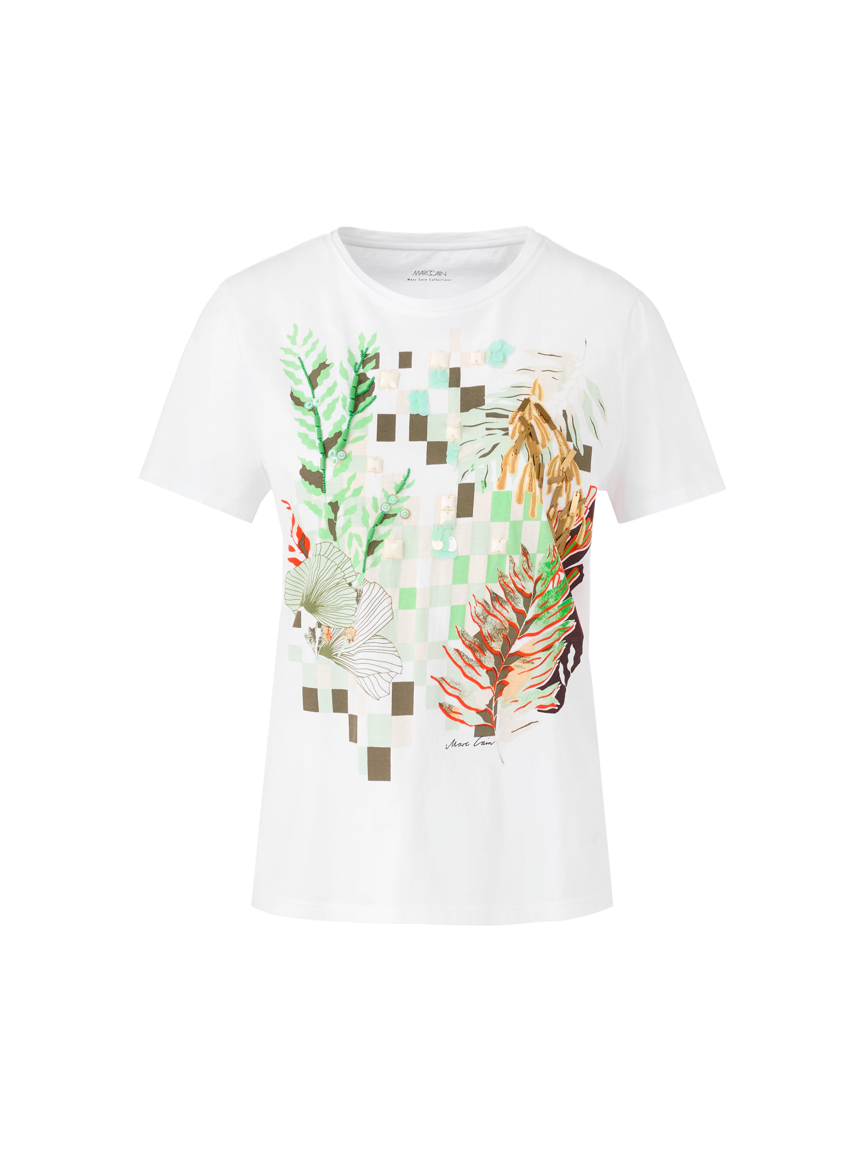Baumwollshirt - floraler Print