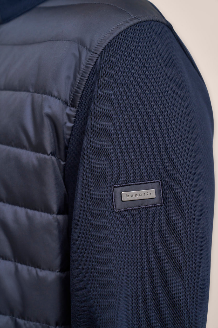 Sweatjacke - Steppeinsätze
