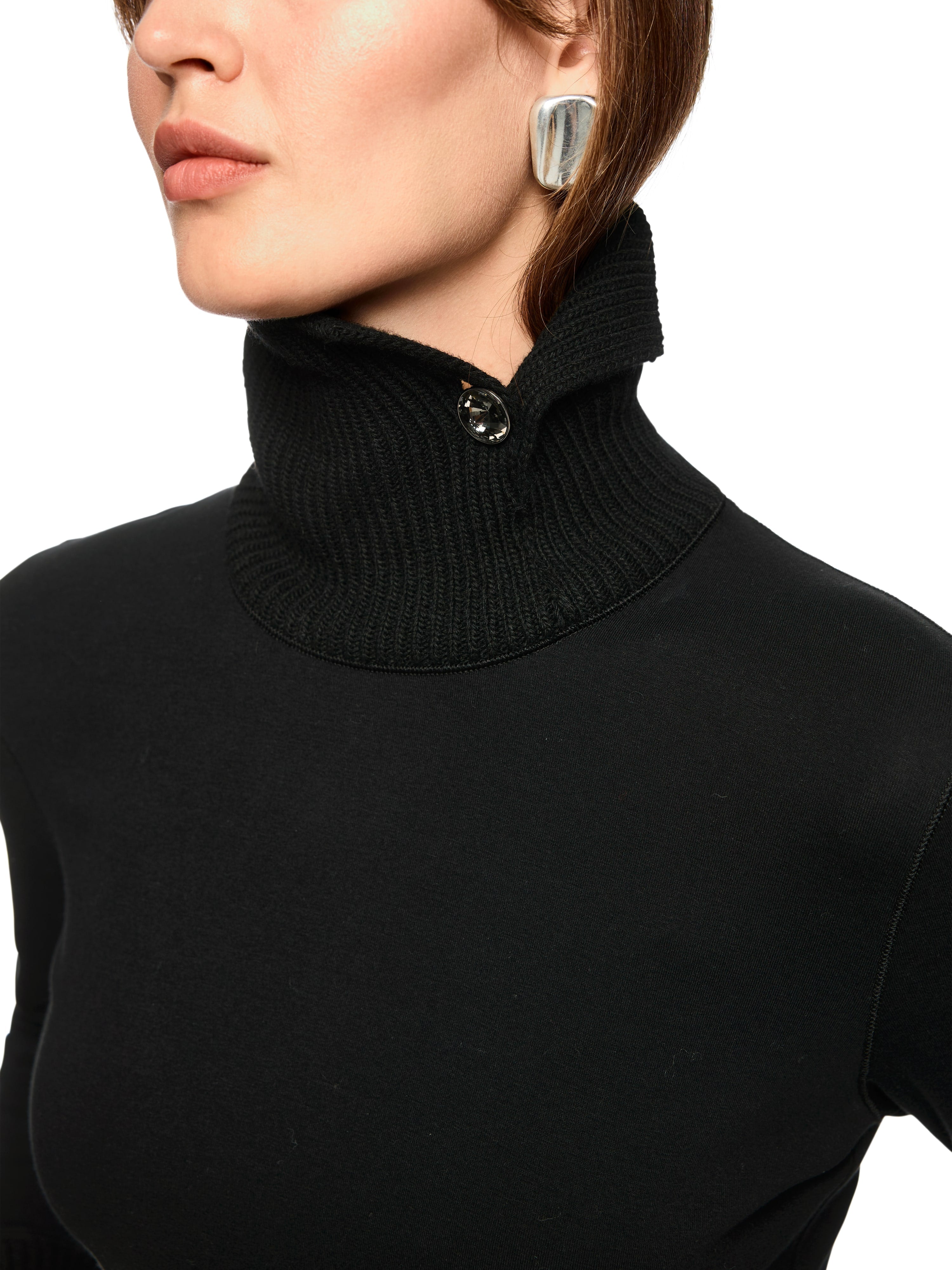 Longsleeve  - Strickkragen