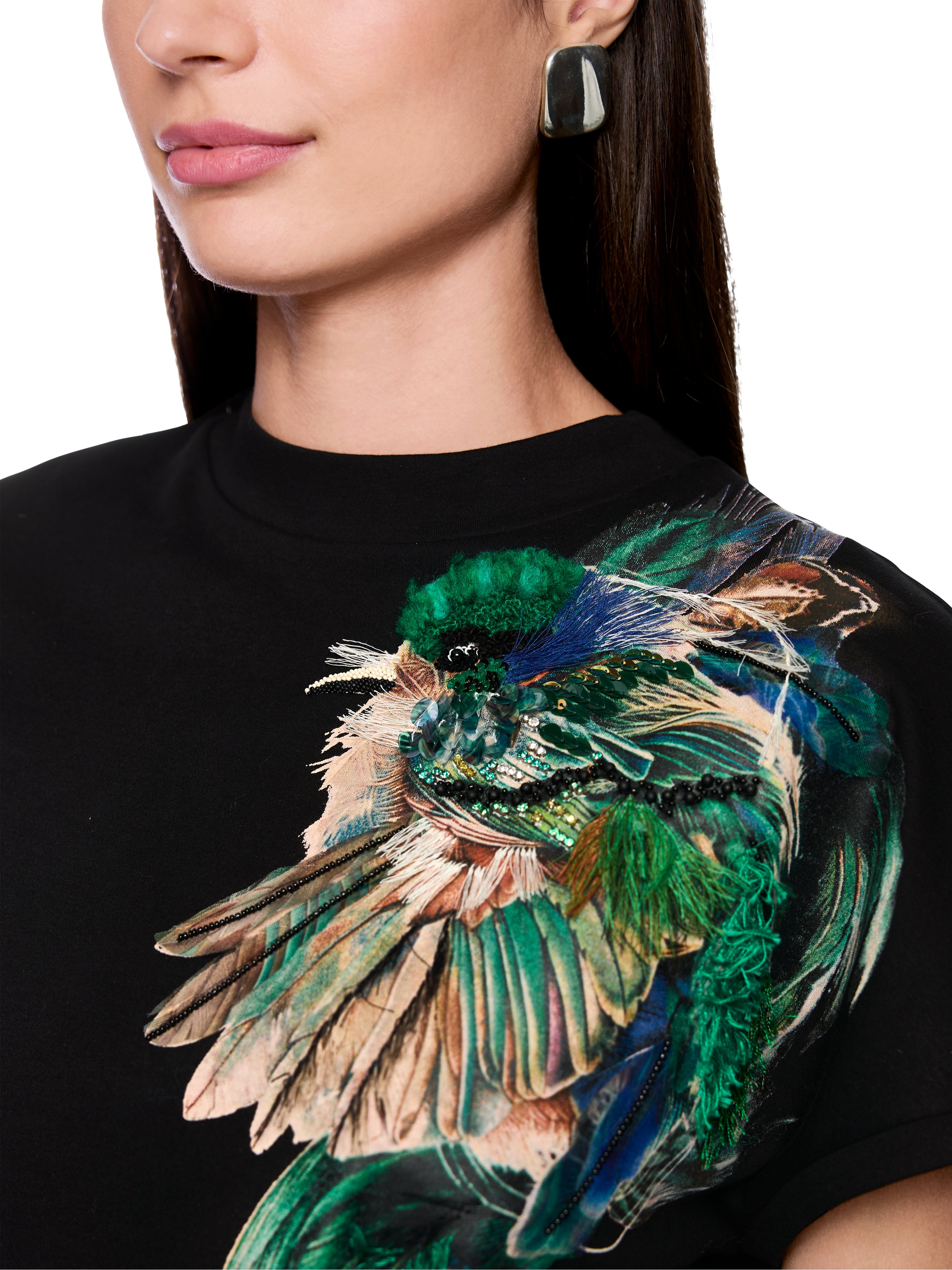 T-Shirt -  Federn-Print