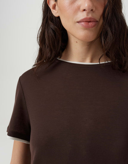 Shirt - Soppel - Kontrastsaum