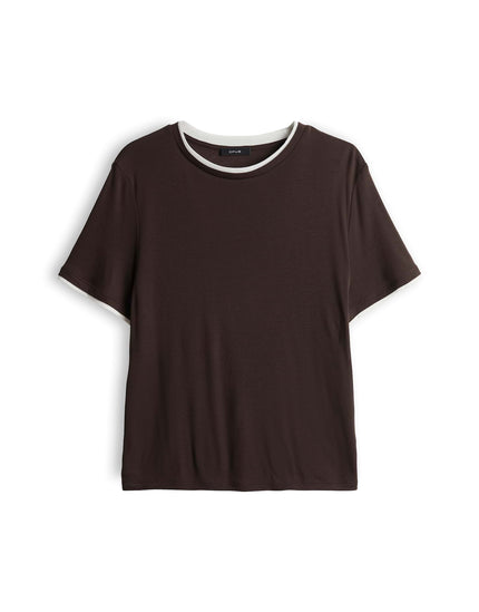 Shirt - Soppel - Kontrastsaum