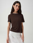 Shirt - Soppel - Kontrastsaum
