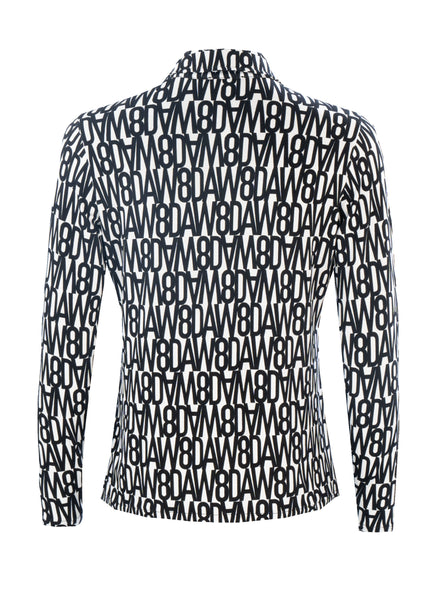 Bluse - Allover-Logoprint