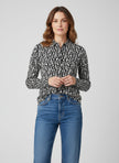 Bluse - Allover-Logoprint