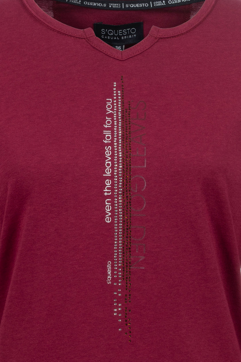 Langarmshirt - Strasssteinbesatz