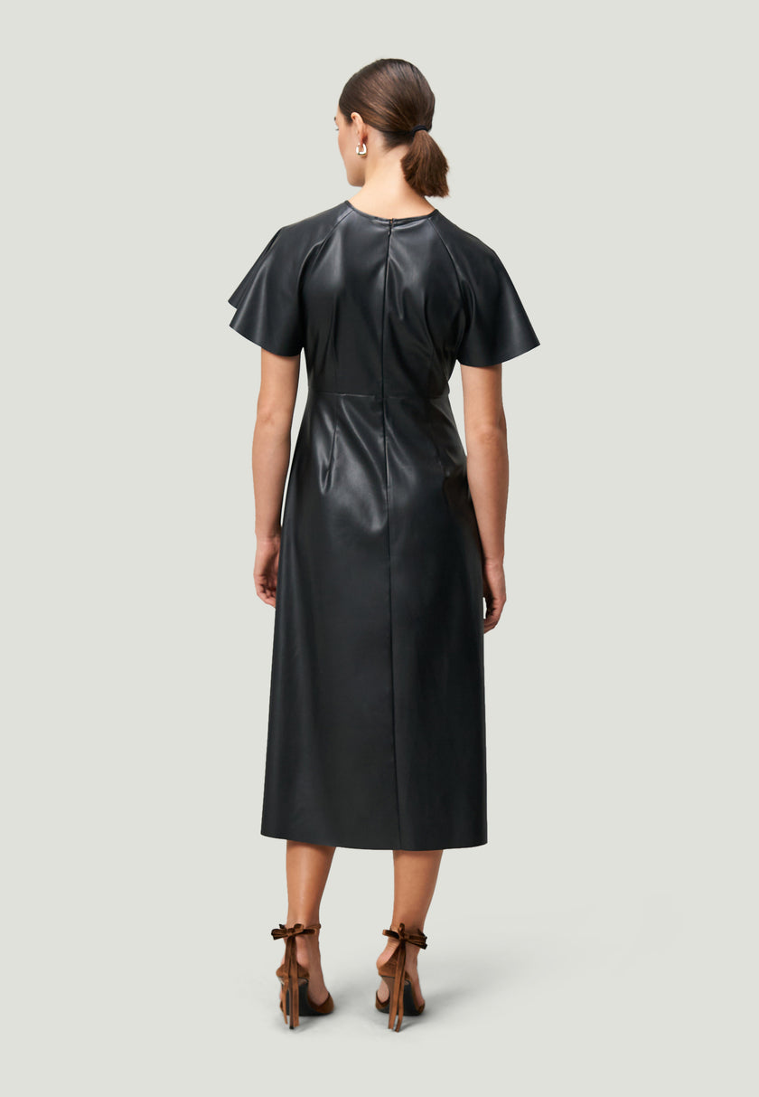 Midikleid - Lederoptik