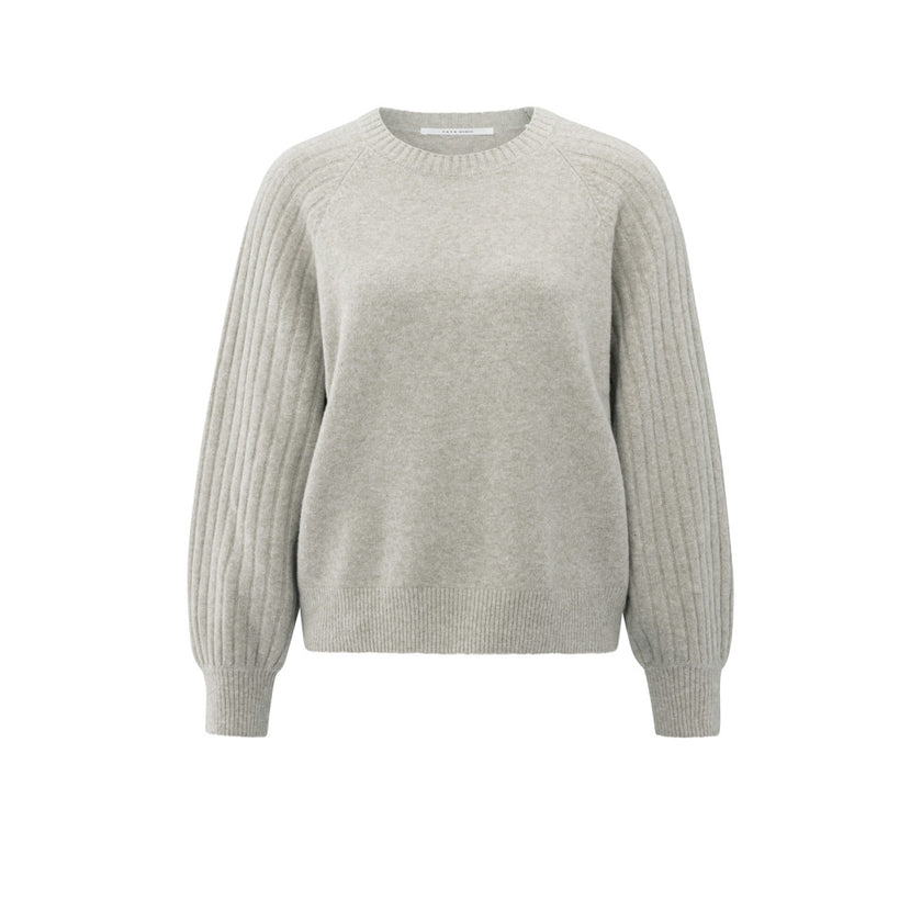 Pullover - gerippte Ärmel