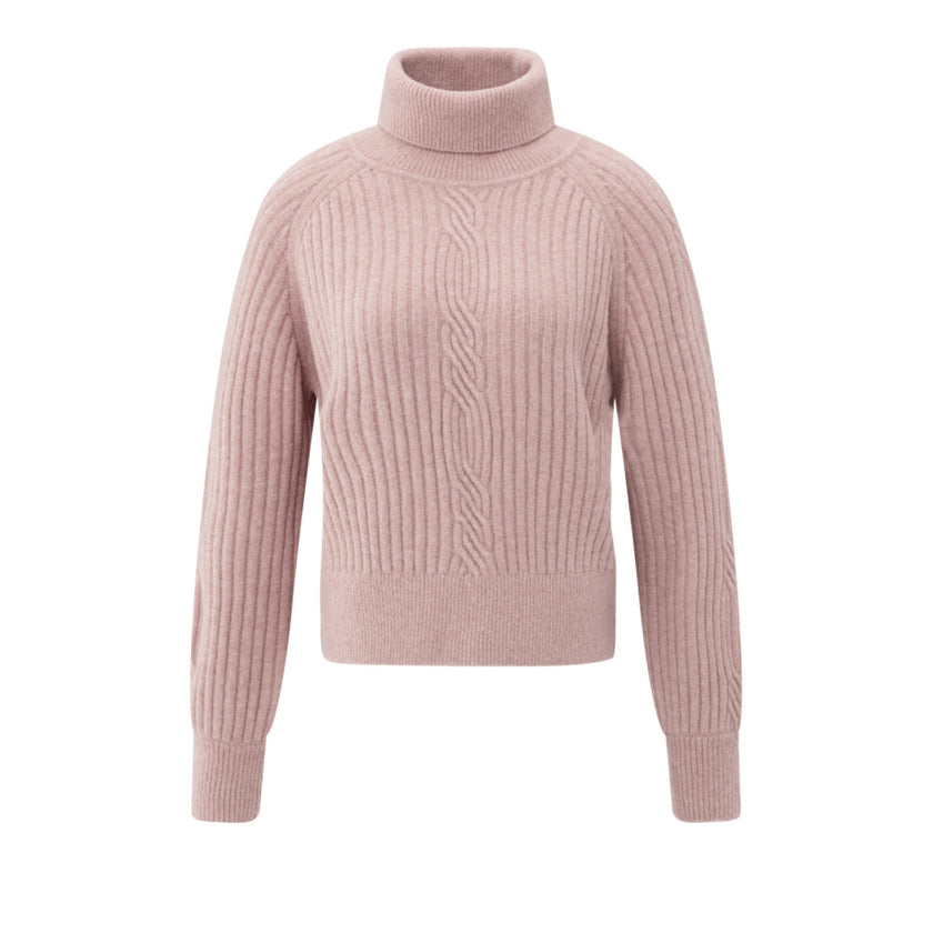 Rollkragenpullover -  Zopfmusterdetail