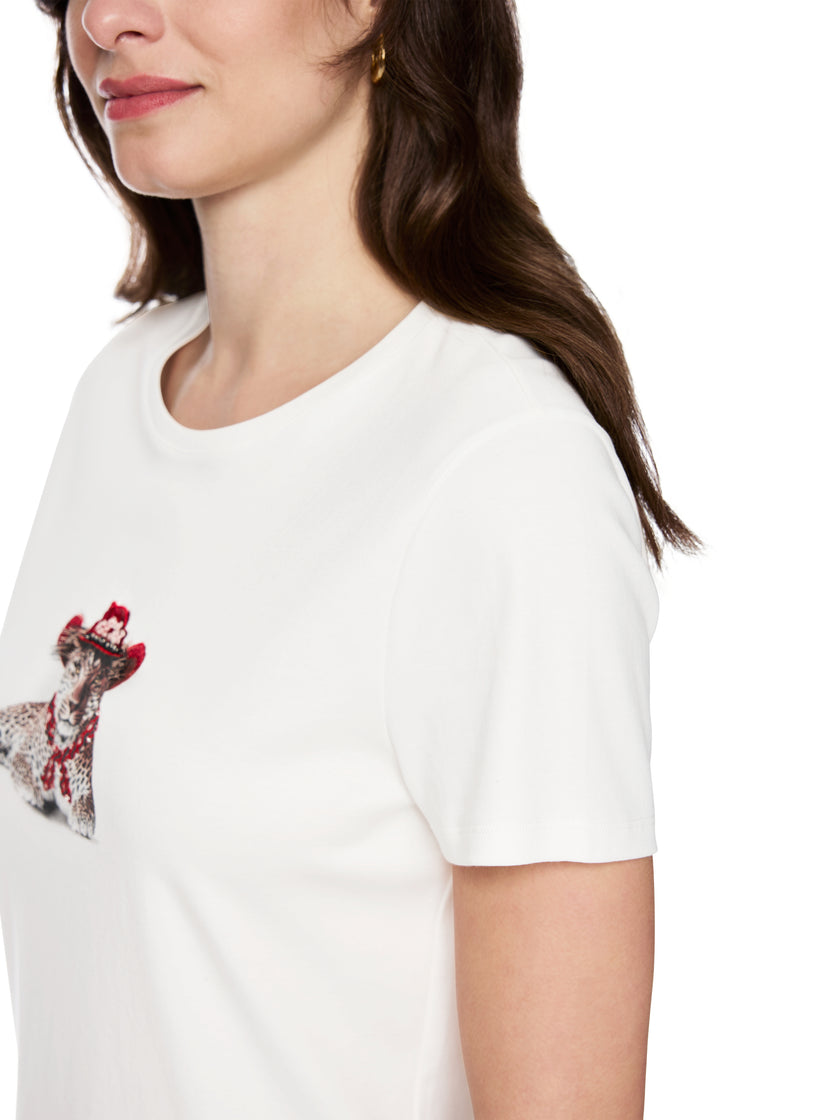 Baumwollshirt - Leopard-Motiv