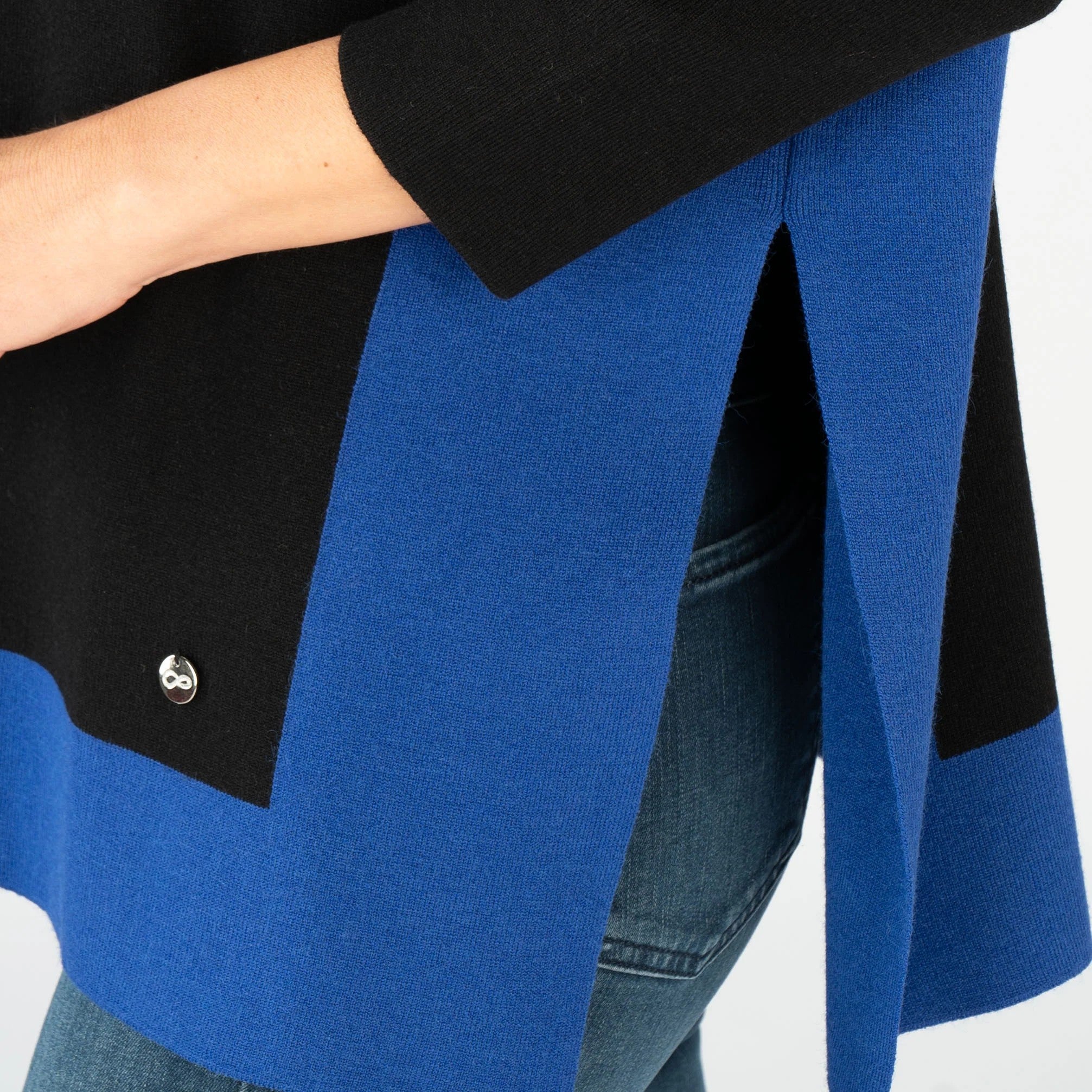 Colorblock Cape Pullover