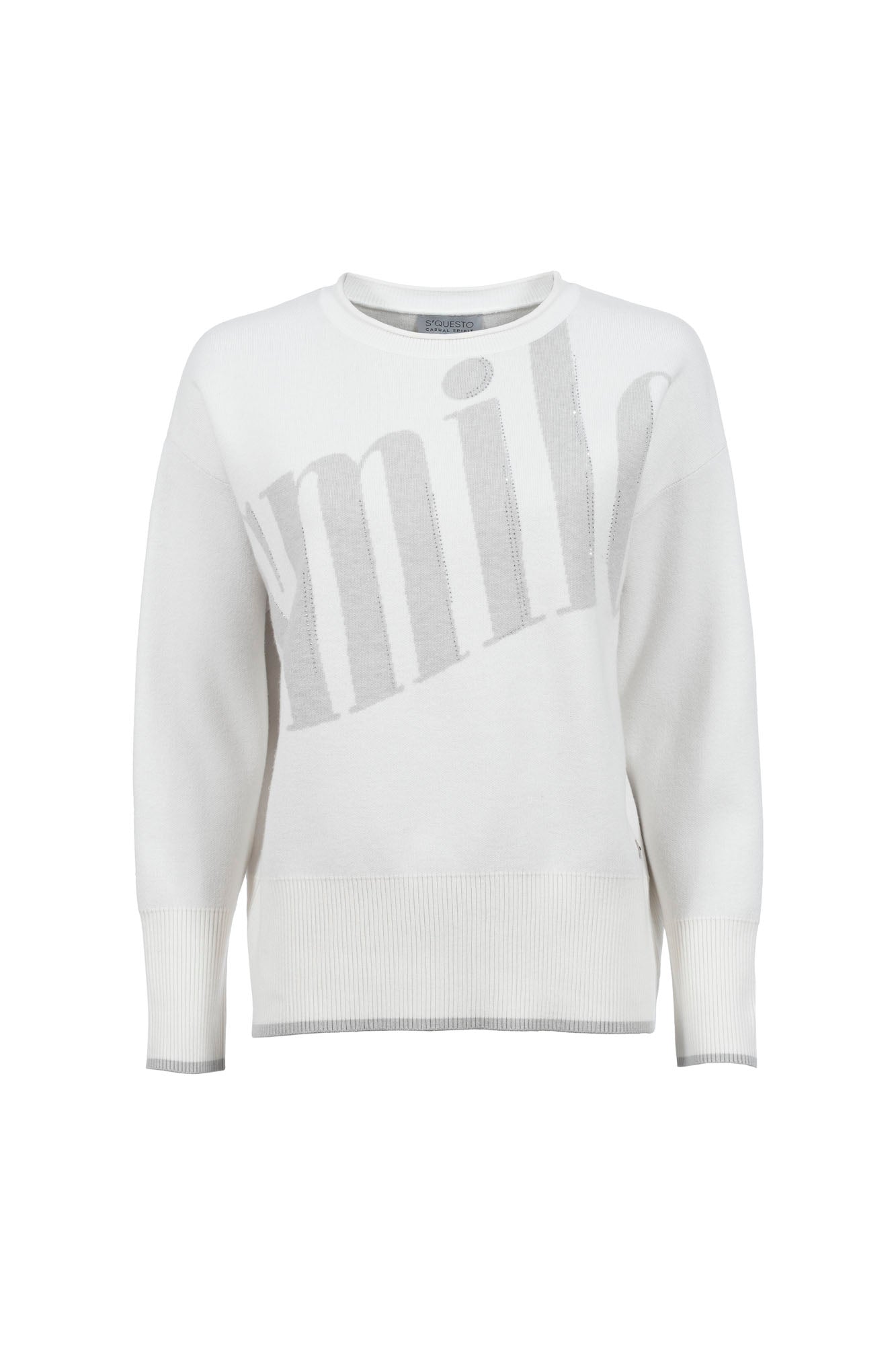 Strickpullover - Schriftzug
