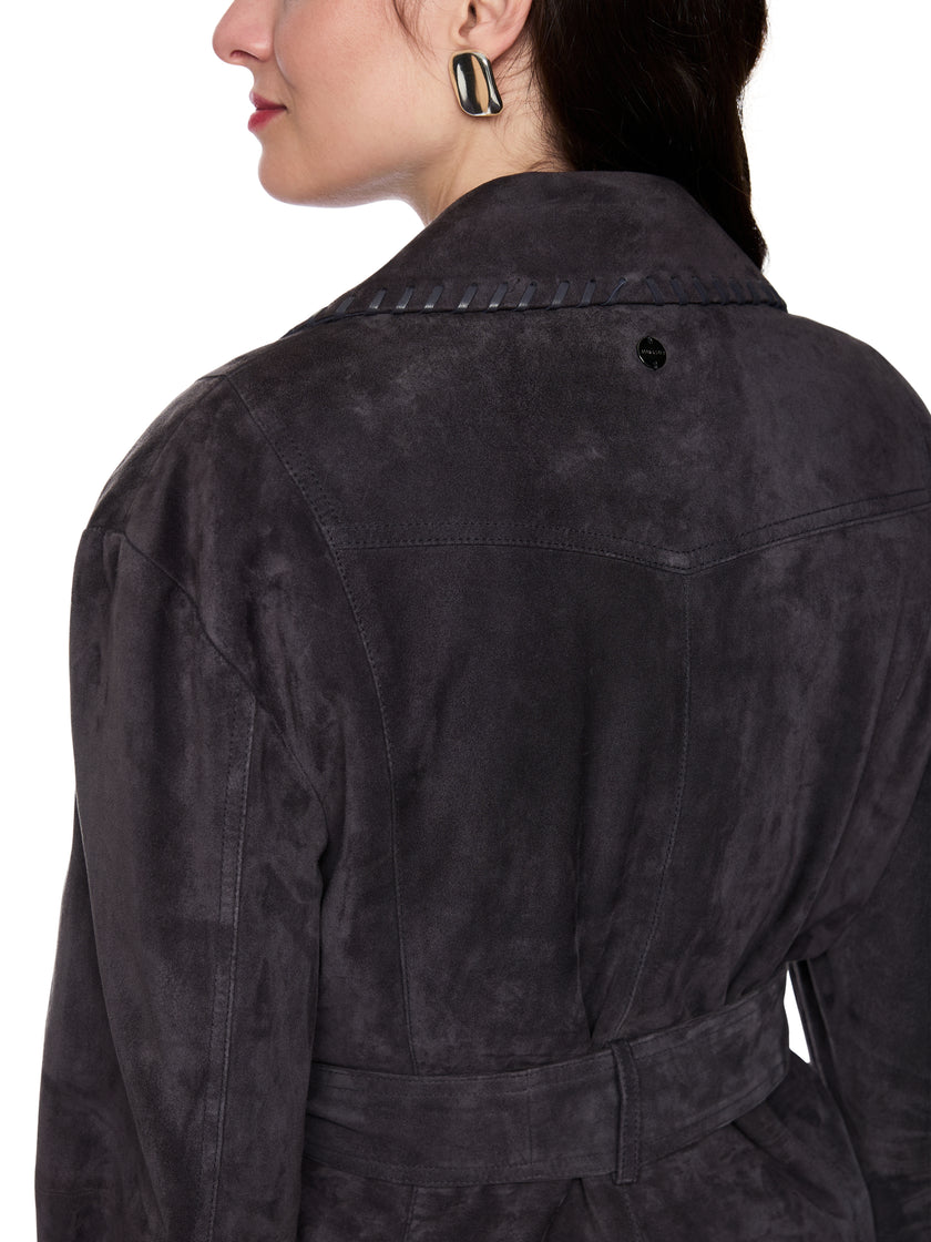 Echtlederjacke - Gürtel