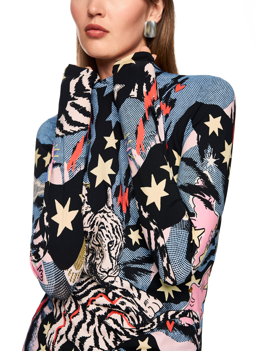 Langarmshirt - Comic Print