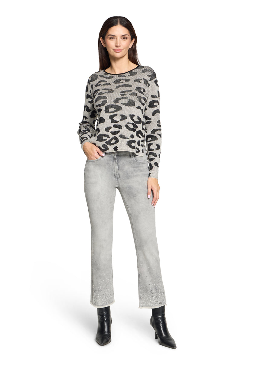 Feinstrickpullover - Animalprint