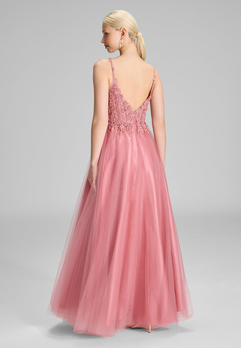 Tüllkleid - Stickerei